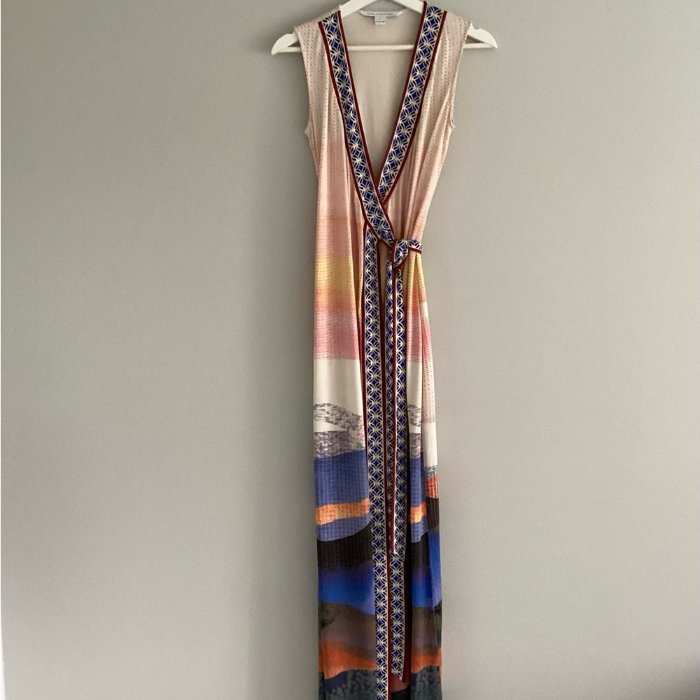 Diane von Furstenberg ‘New Yahzi’ Silk Jersey Maxi Wrap Dress, Size 0 - Picture 4 of 13